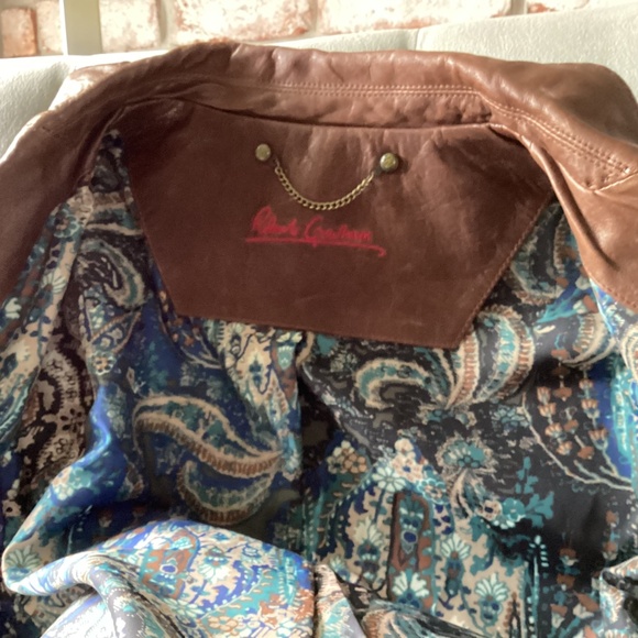 Robert Graham Brown leather Sport coat - Picture 6 of 7